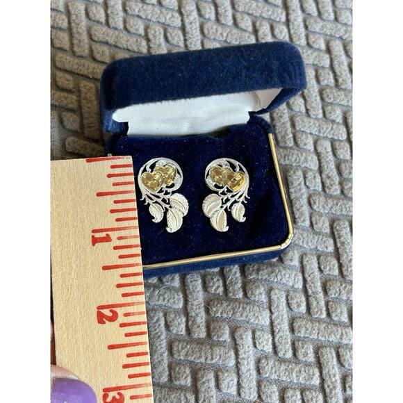 Vintage Montana Silversmiths Heart Filigree Stud Earrings In Box Western Boho - Picture 5 of 6